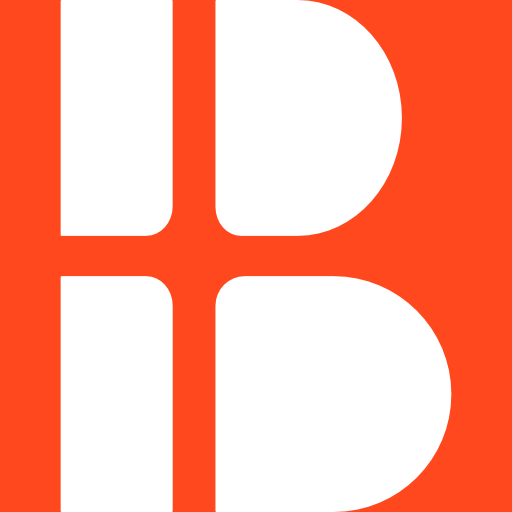 Blossom Icon — White on Orange Background